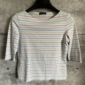 Saint James Breton Striped 3/4 Sleeve Shirt